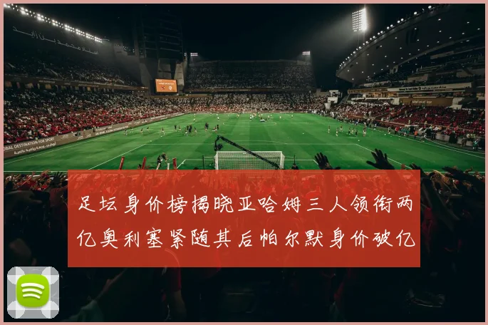 足坛身价榜揭晓亚哈姆三人领衔两亿奥利塞紧随其后帕尔默身价破亿